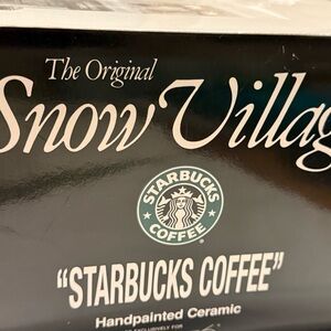The Original Snow Village Starbucks Coffee Handpainted Ceramic